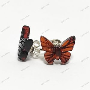 Aros Mariposas Ámbar Cherry
